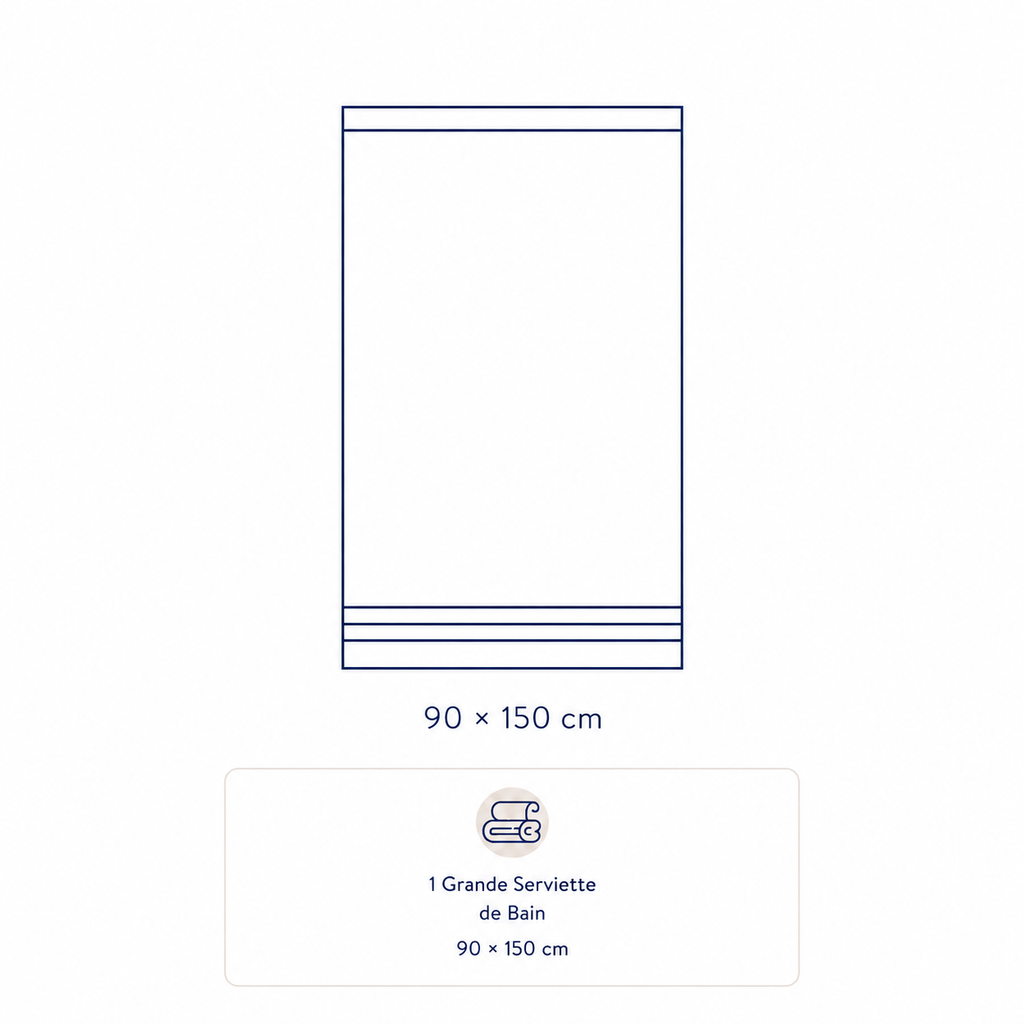 Grande Serviette de Bain 90×150