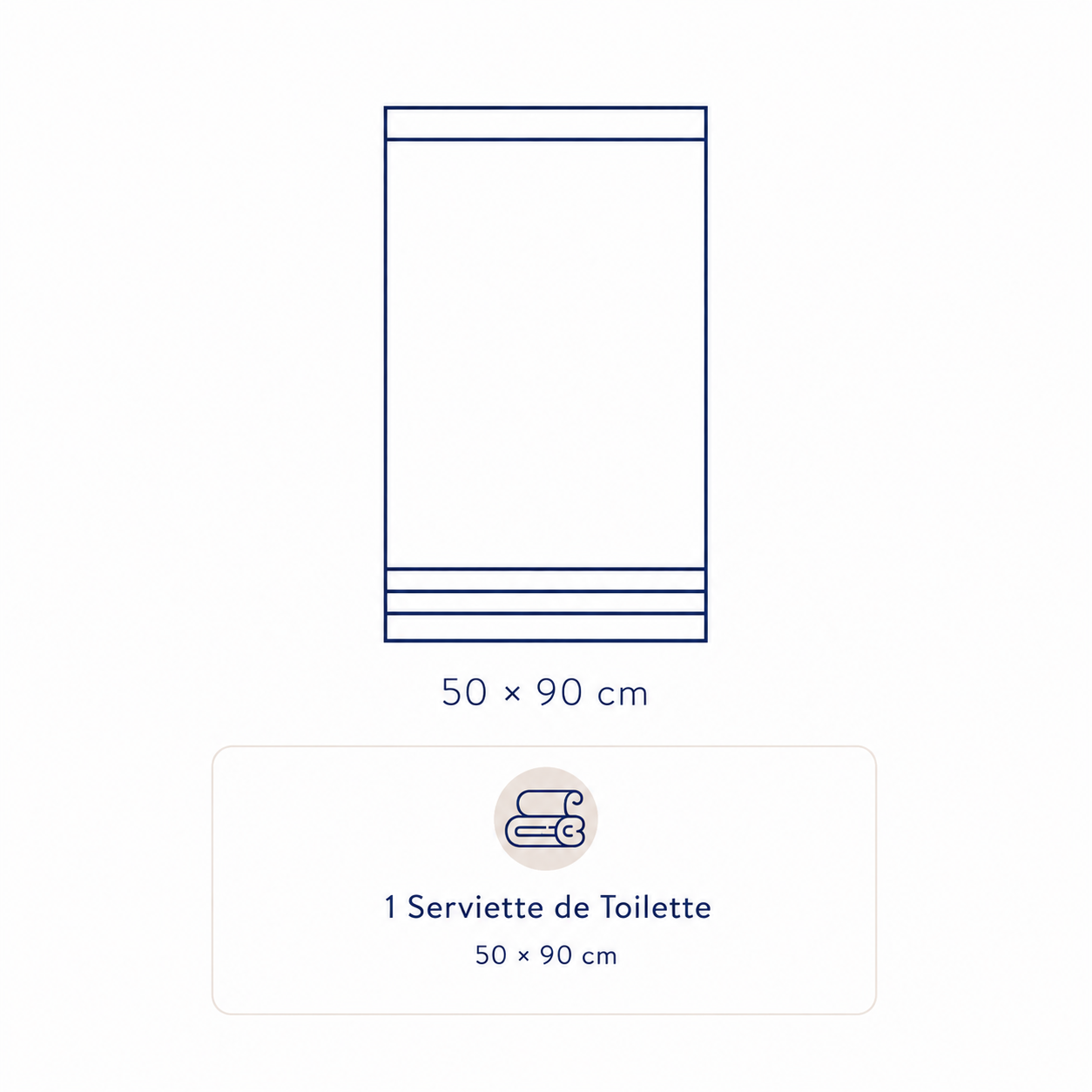 Serviette Premium 50×90 cm